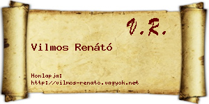 Vilmos Renátó névjegykártya