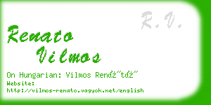 renato vilmos business card